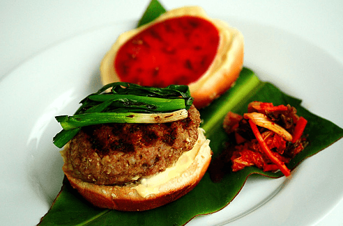 Asian Pork Burgers with Kimchi