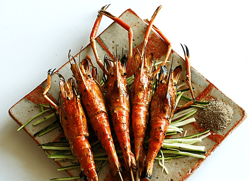 Grilled Prawns with Sichuan Peppercorn Salt
