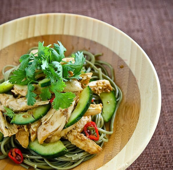Delicious Days' Asian Sesame Chicken Noodle Salad