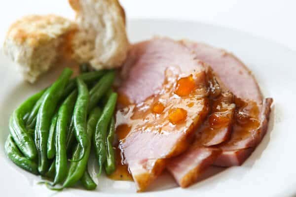 Easter Ham with Mango Ginger Glaze (6 ingredients!)