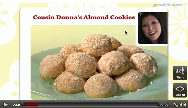 Cousin Donna's Almond Cookies (video)