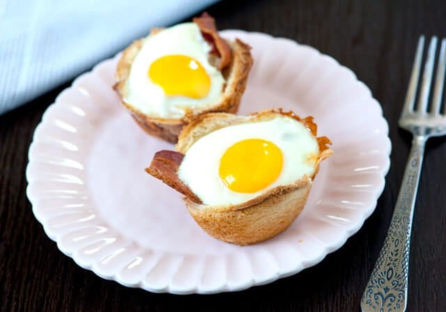 Bacon, Egg and Toast Cups