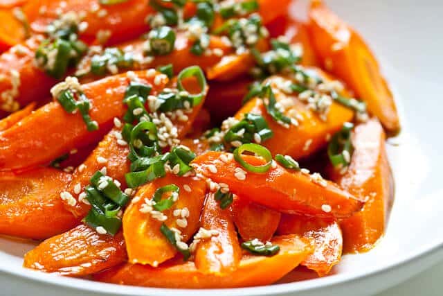 Roasted Carrots with Sesame Ponzu Vinaigrette
