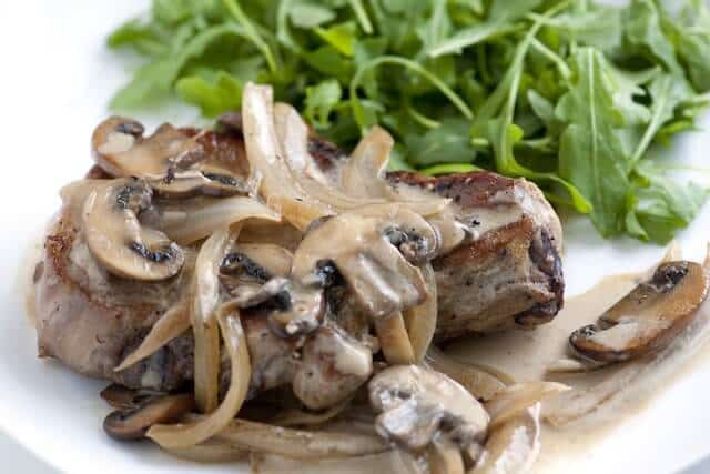 Pork Chop with White Wine Sauce