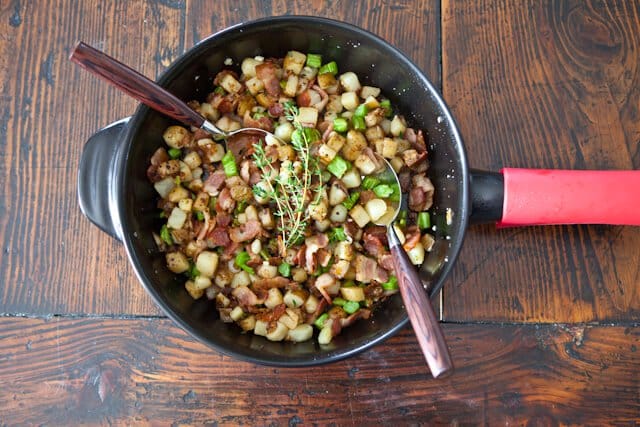 Broccoli Potato and Bacon Hash