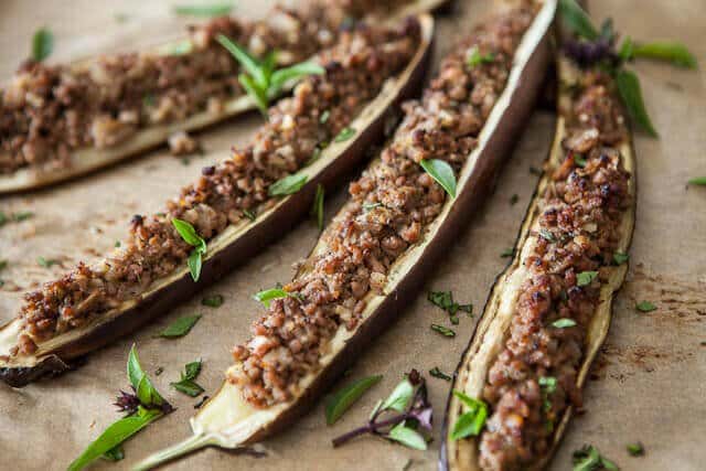 Stuffed Miso Eggplant