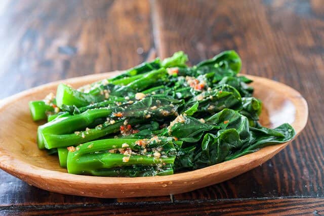 Chinese Broccoli with Garlicky Ginger Miso