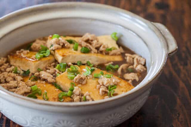 Braised Tofu with Ground Pork