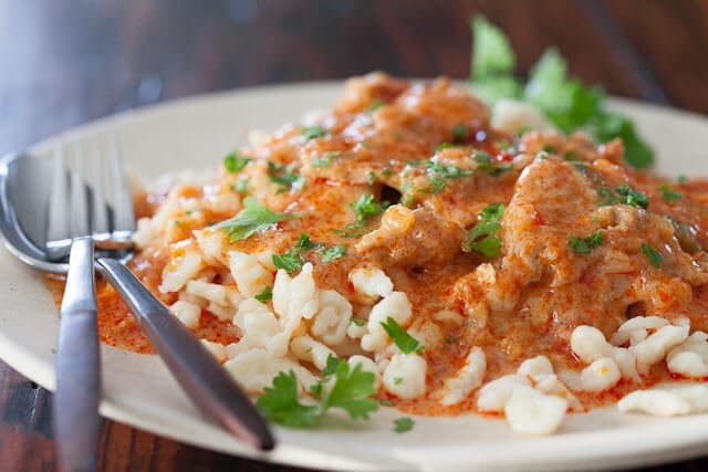 Hungarian Pork Stew Recipe, Guest Post by The Watering Mouth