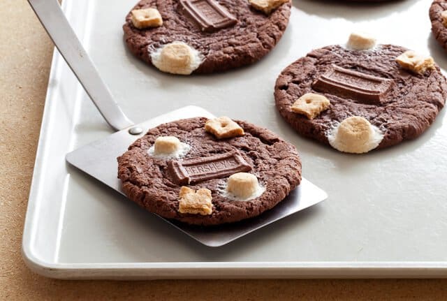 Chocolate Cake S'mores Cookies