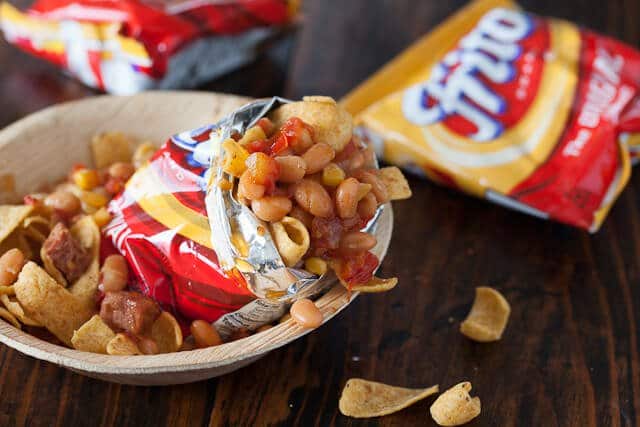 Pressure Cooker White Bean Chili Frito Pie