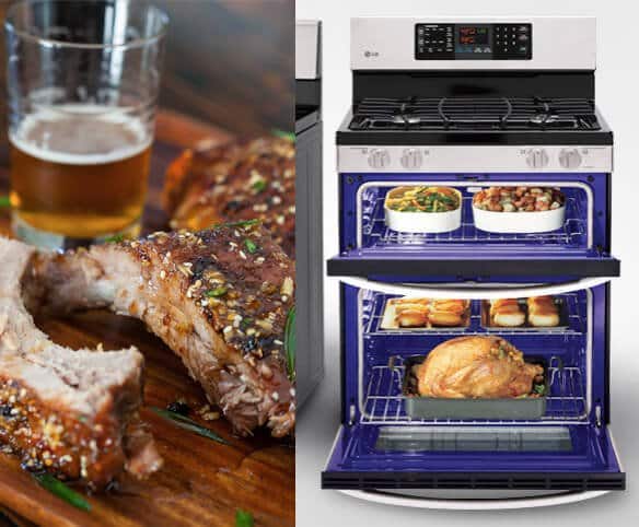 Giveaway: LG EasyClean Double Oven Range + Korean Kalbi Baby Back Ribs Recipe