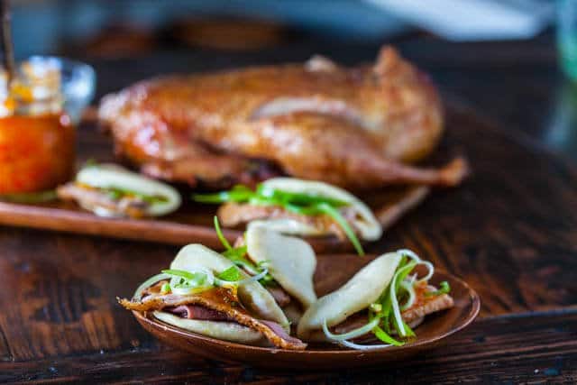Roasted Duck with Chinese Steamed Buns