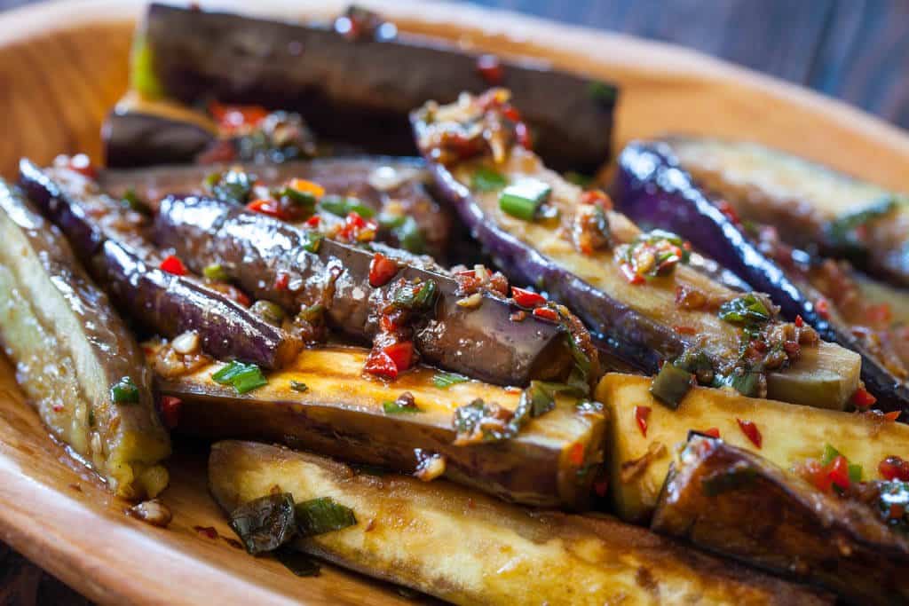 Chinese Eggplant with Spicy Garlic Sauce
