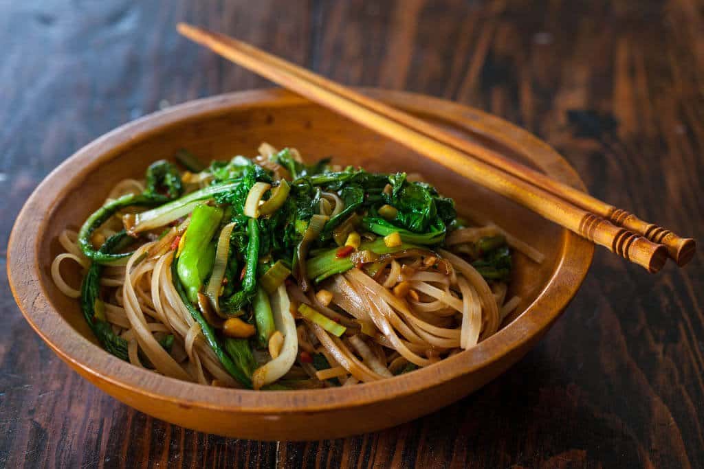 Satay Noodles and Greens